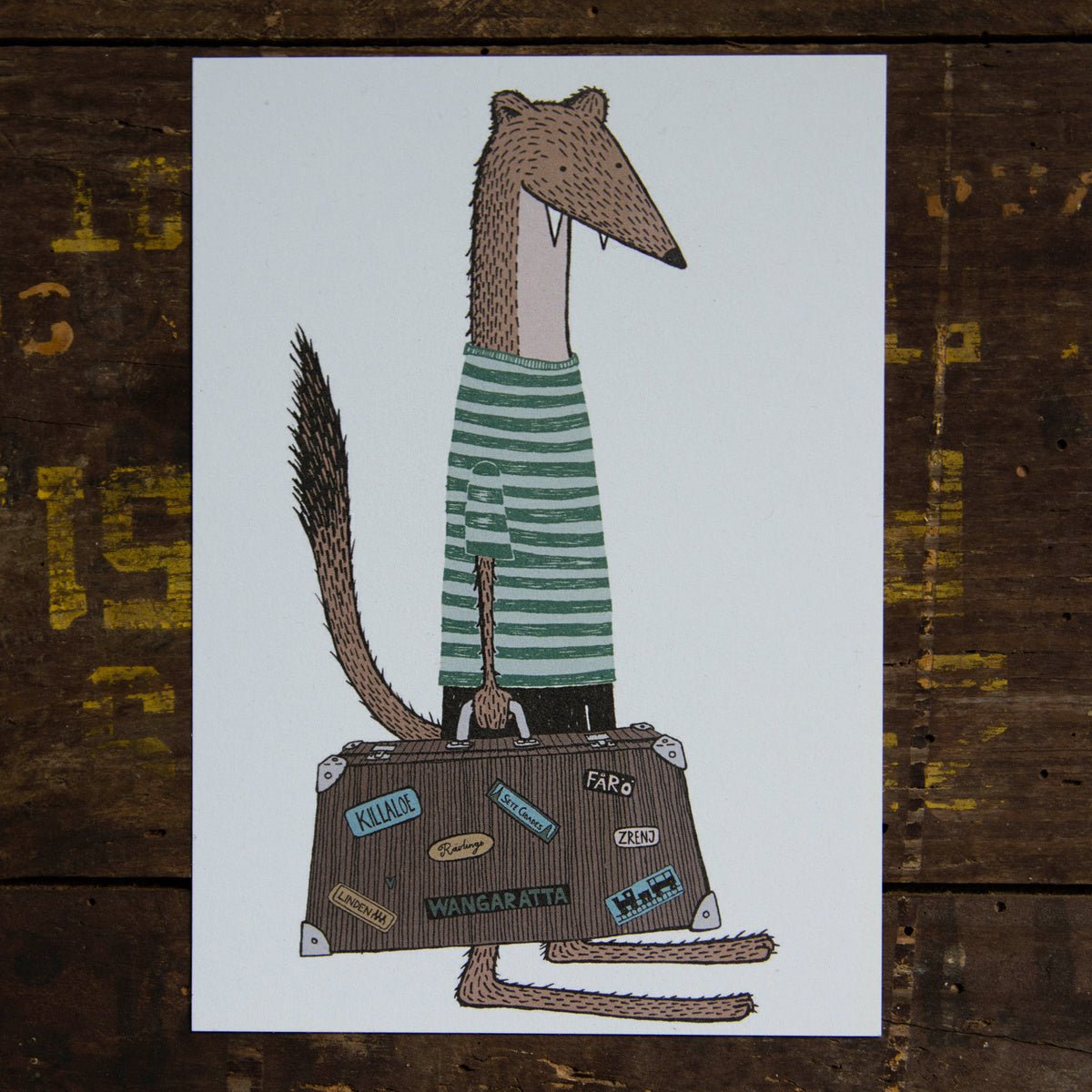 Reisewiesel Postkarte