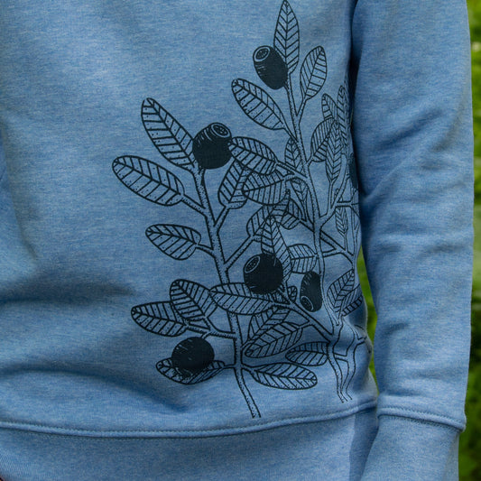 Blaubeeren-Textildruck