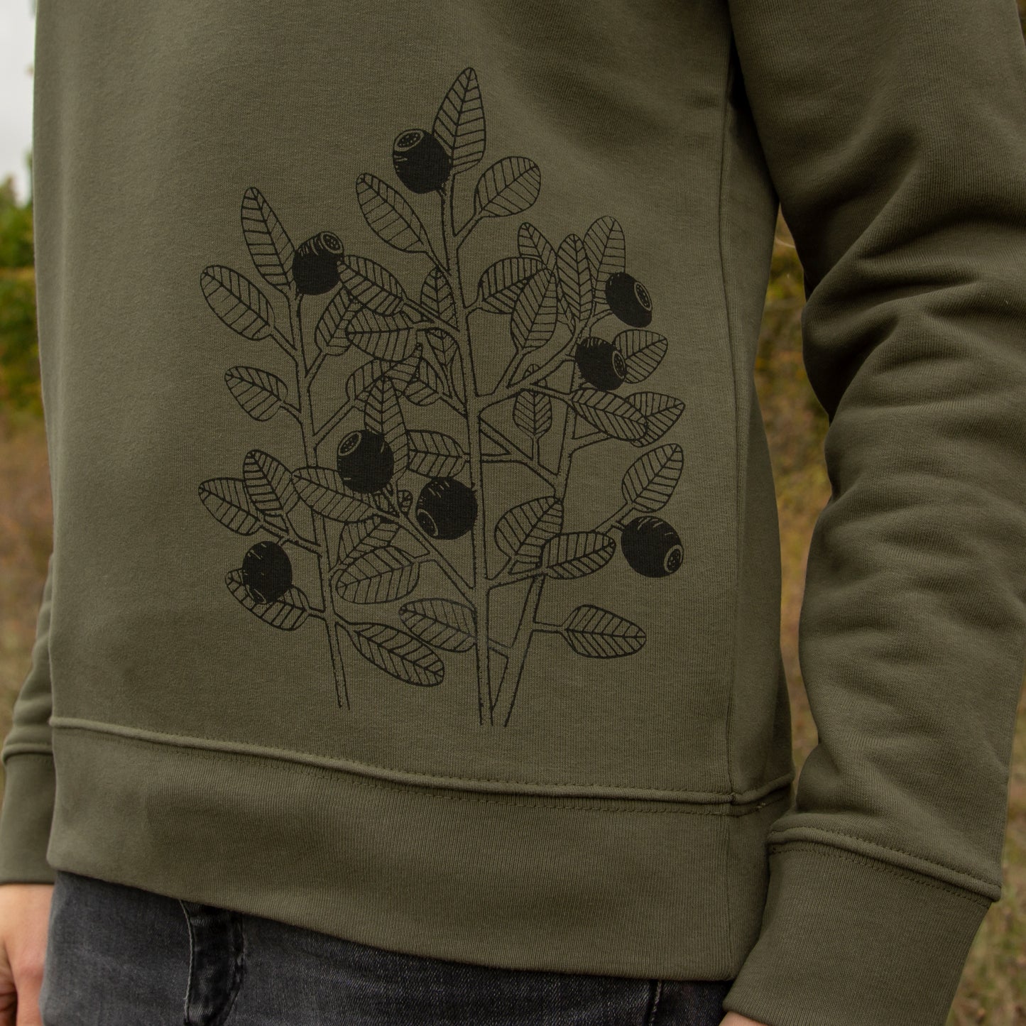 Blaubeer Pulli in Khaki M-XL