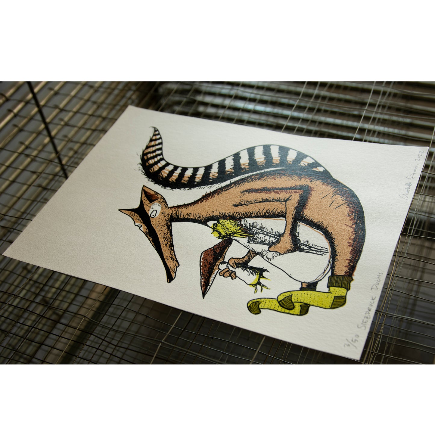 Duchs Siebdruck auf Papier