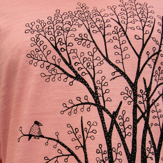 Erle mit Elster 3/4-Ärmel-Shirt in canyon pink L-XXL
