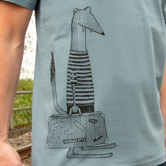 Reisewiesel T-Shirt in citadel blue S