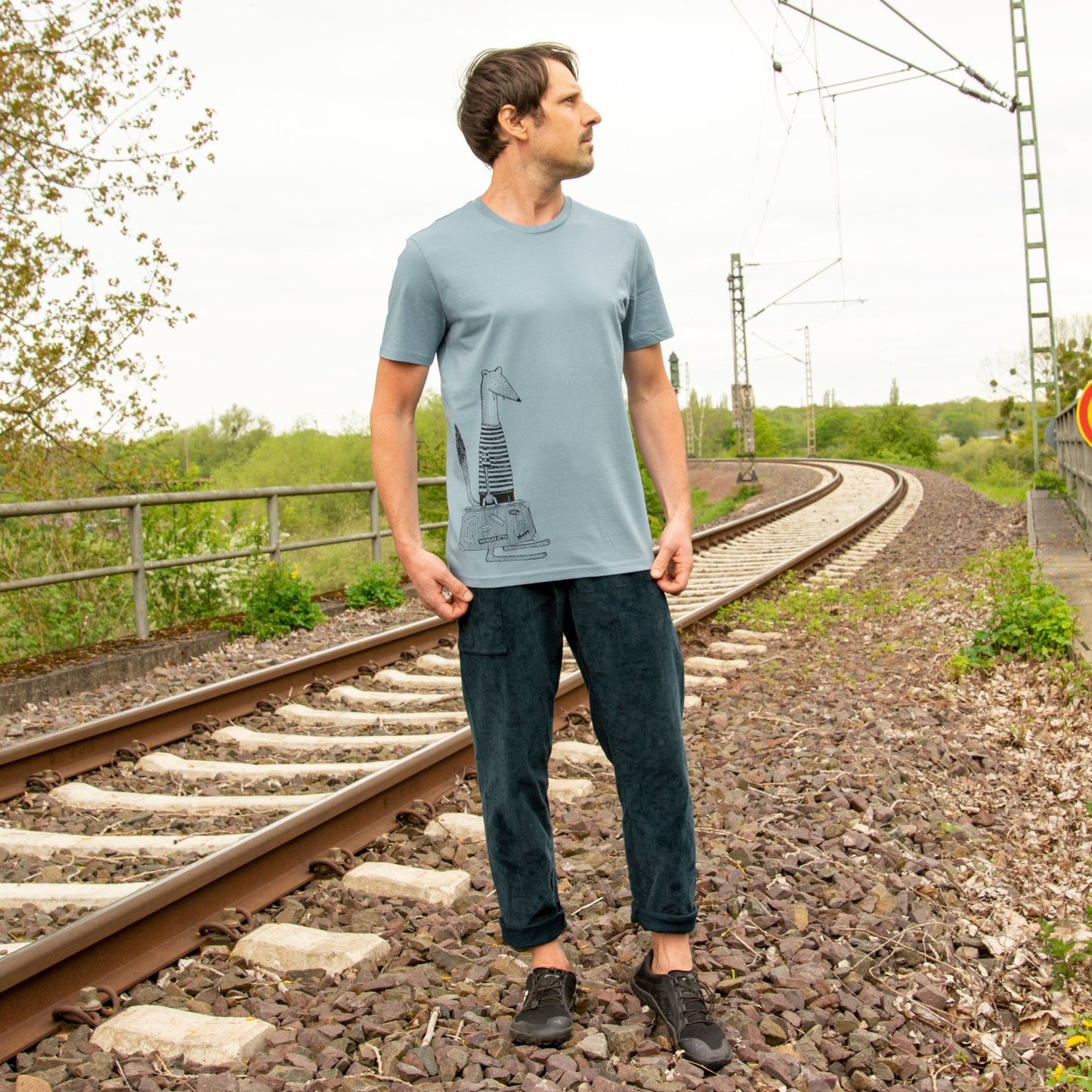 Reisewiesel T-Shirt in citadel blue S