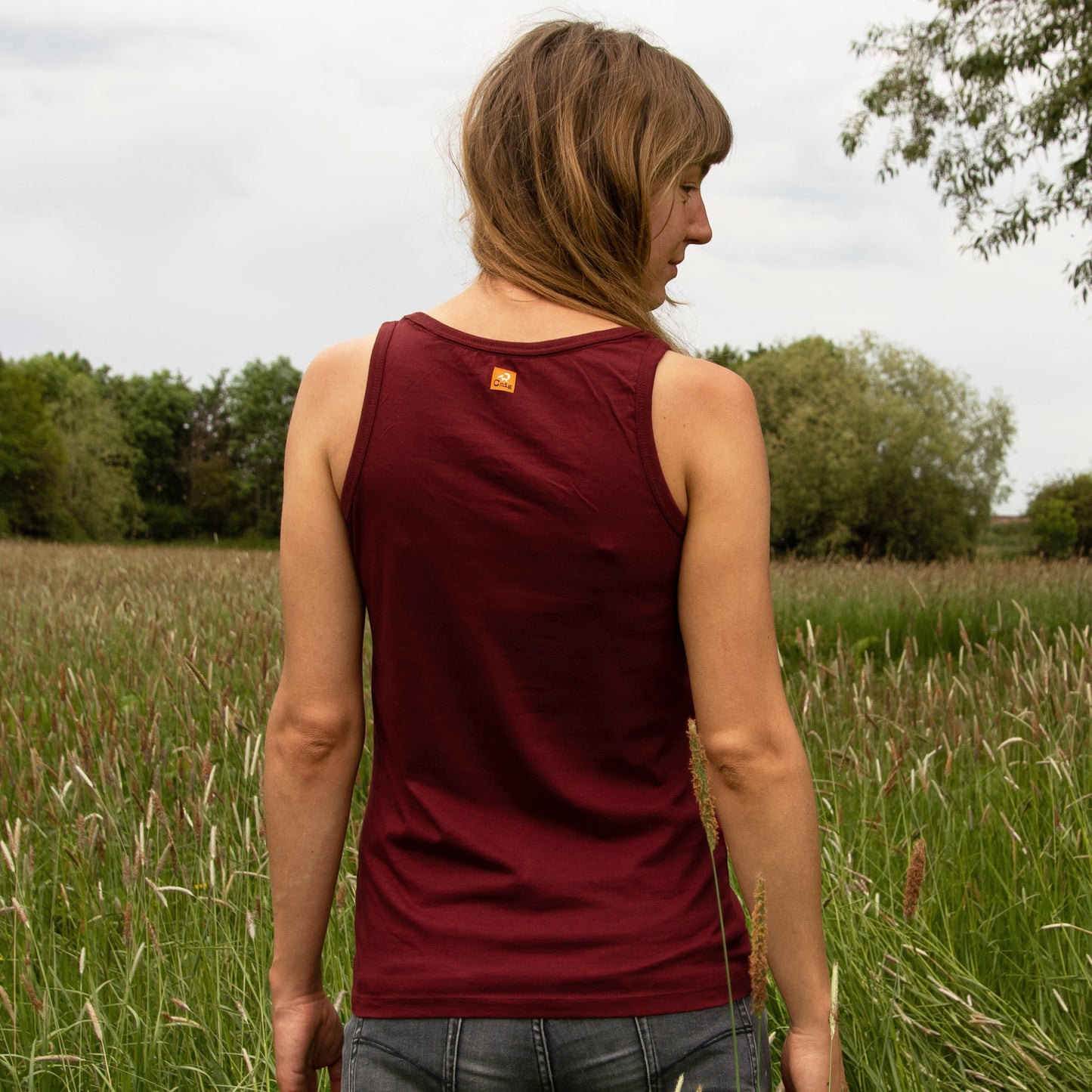 Erle mit Elster Tank-Top in burgundy