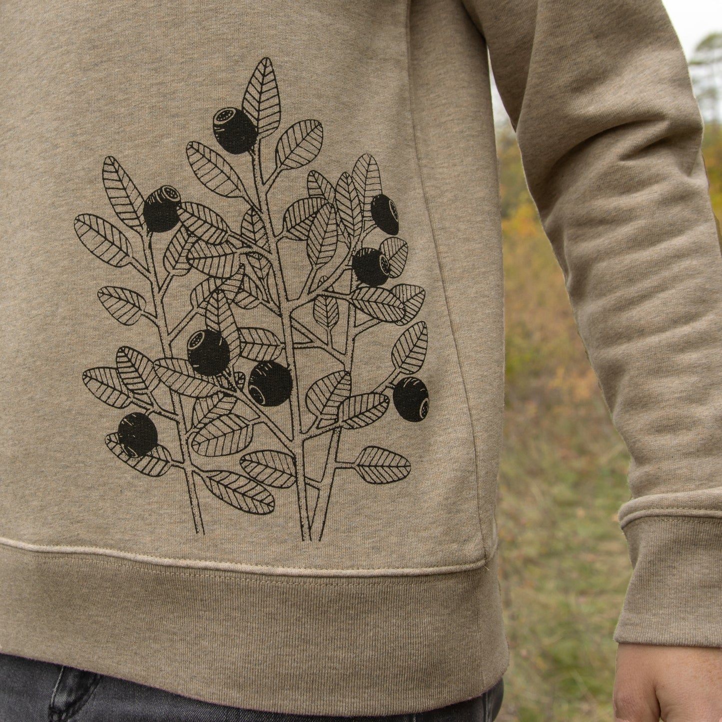 Blaubeer Pulli in heather sand M