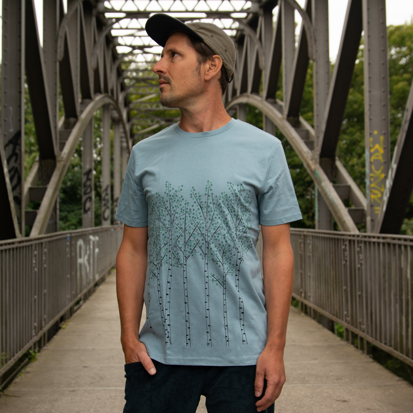 Birken T-Shirt in citadel blue XS