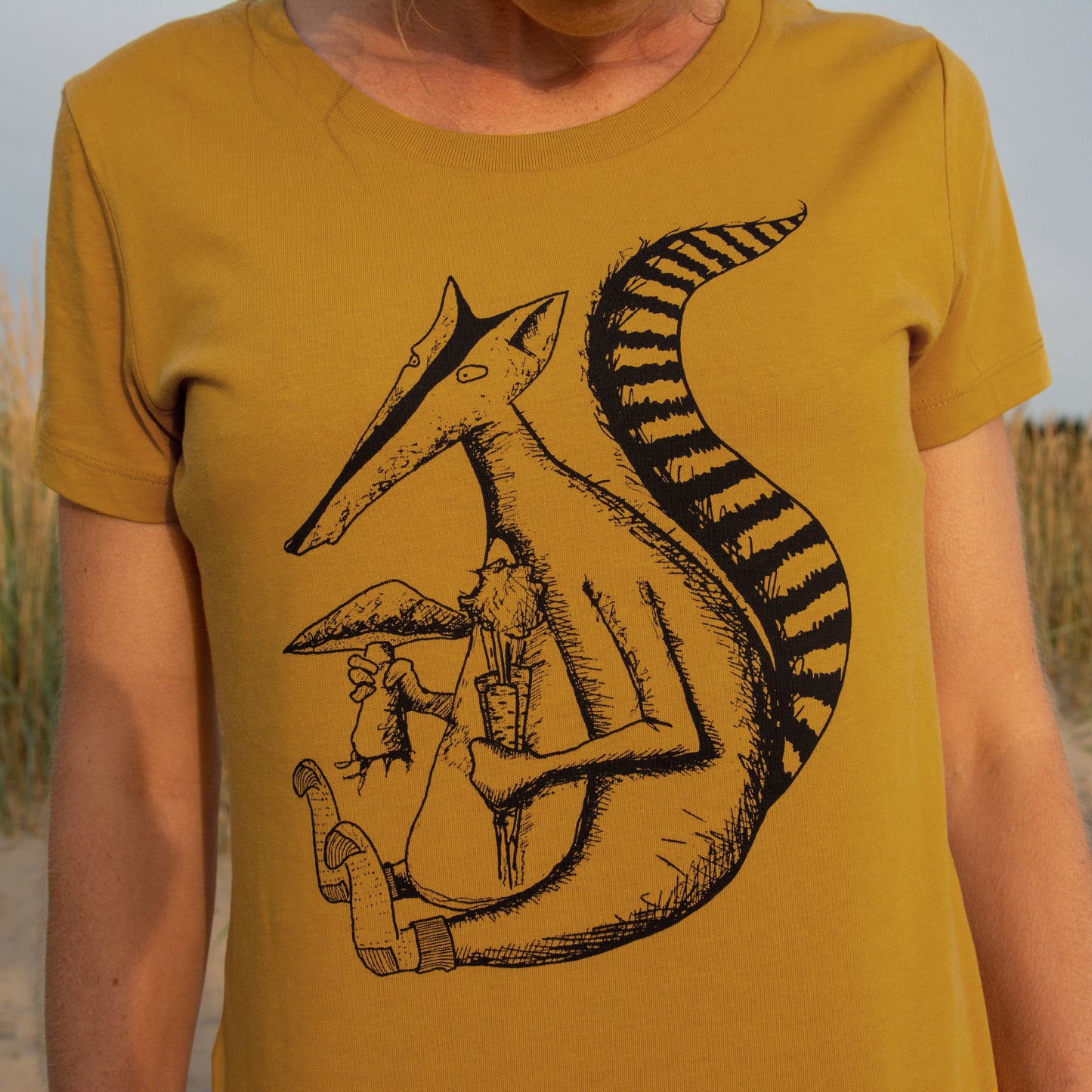 Duchs T-Shirt in ochre M, XL