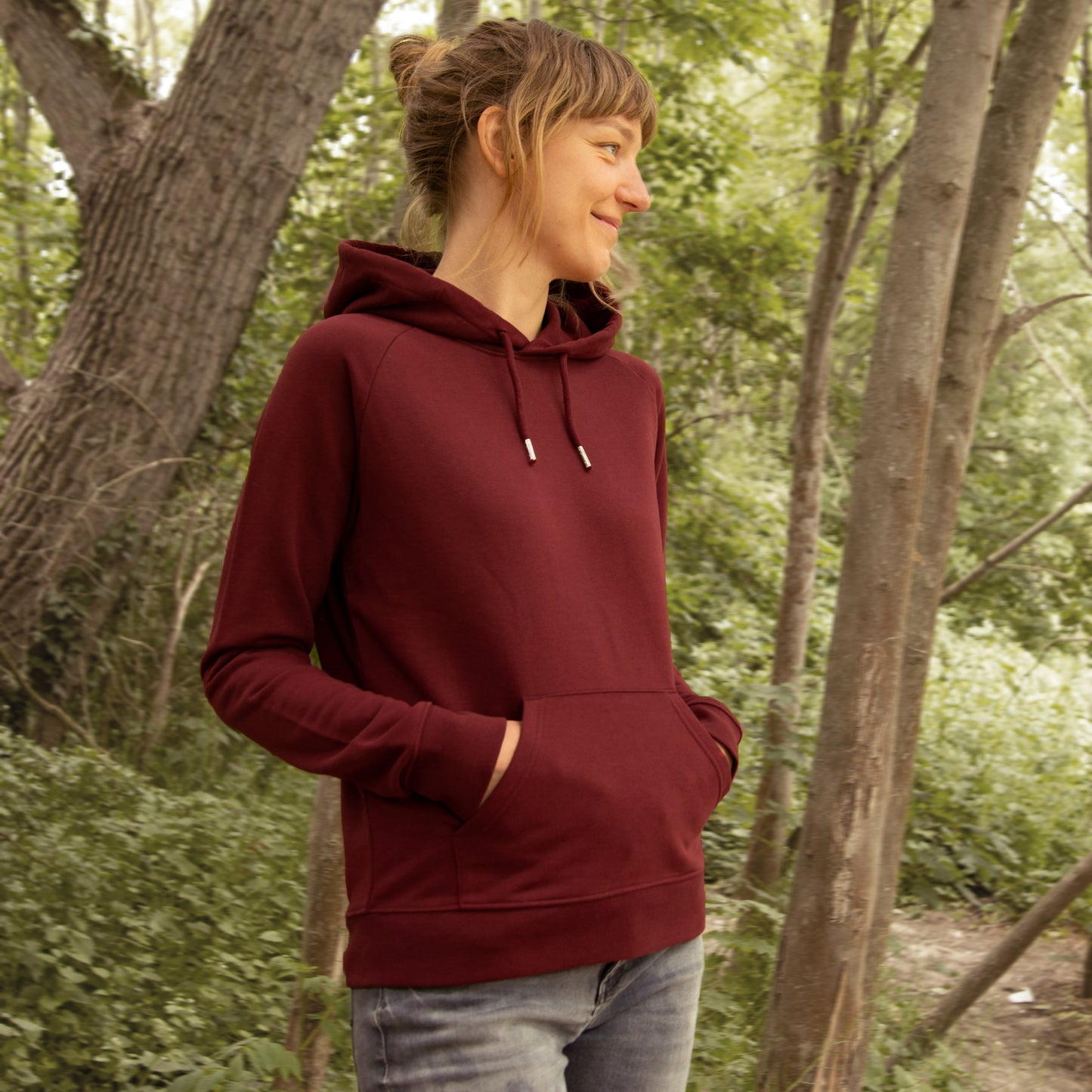 Damen pullover weinrot