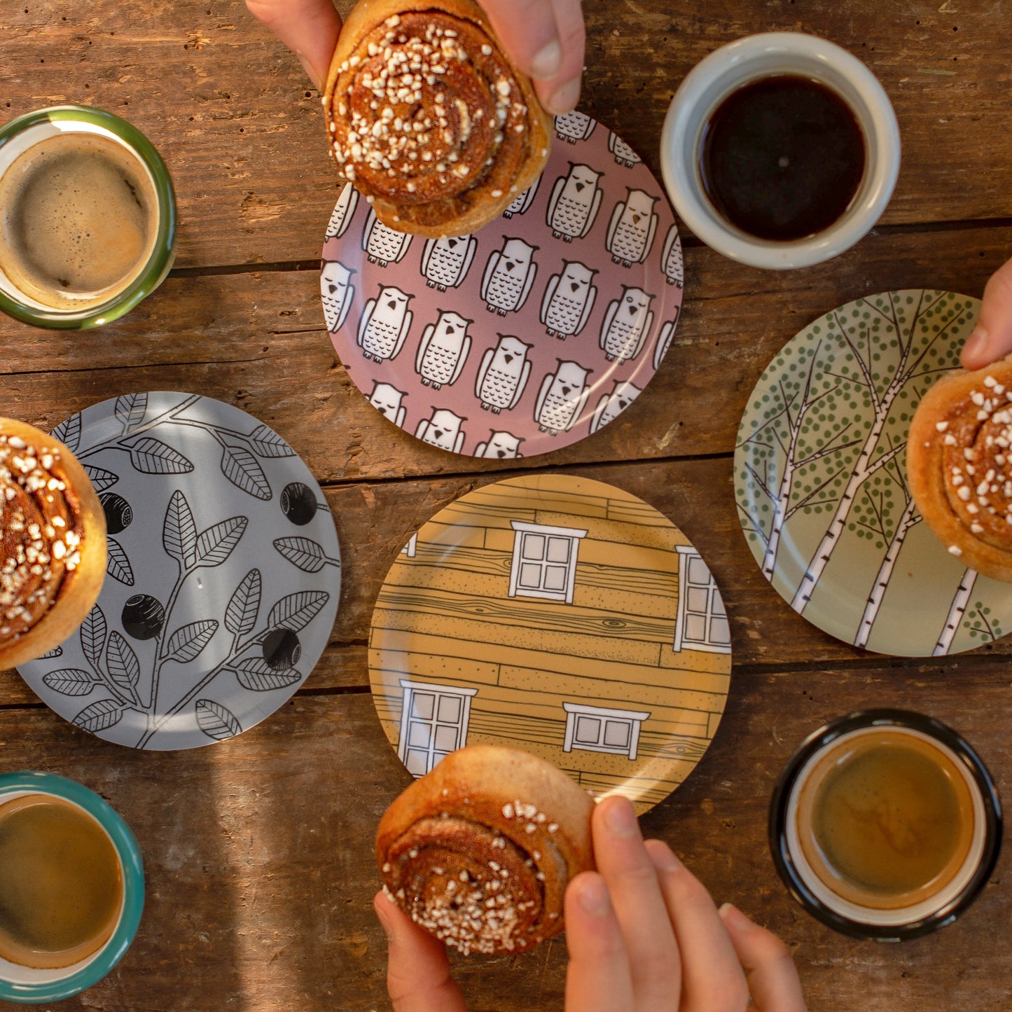 Schwedenhaus, Coaster / Minitablett ⌀11cm