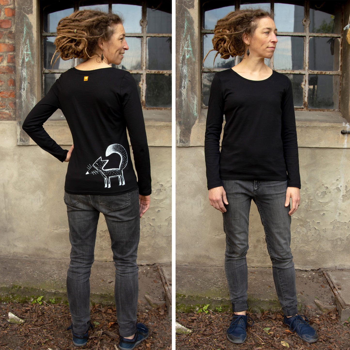 Franzi Fuchs Langarmshirt in schwarz