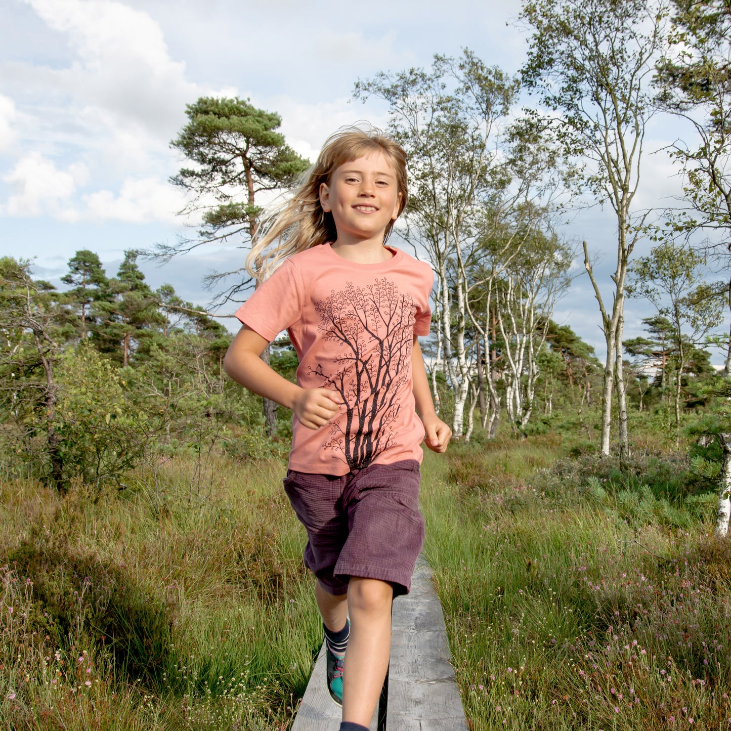 Erle mit Elster T-Shirt in rose clay