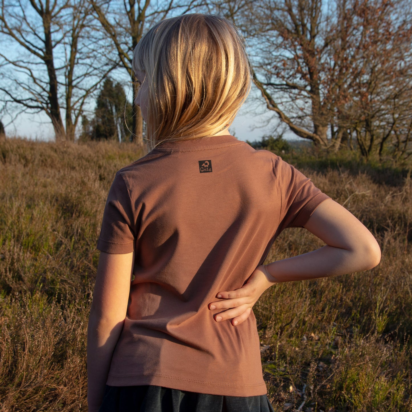 Erle mit Elster T-Shirt in caramel