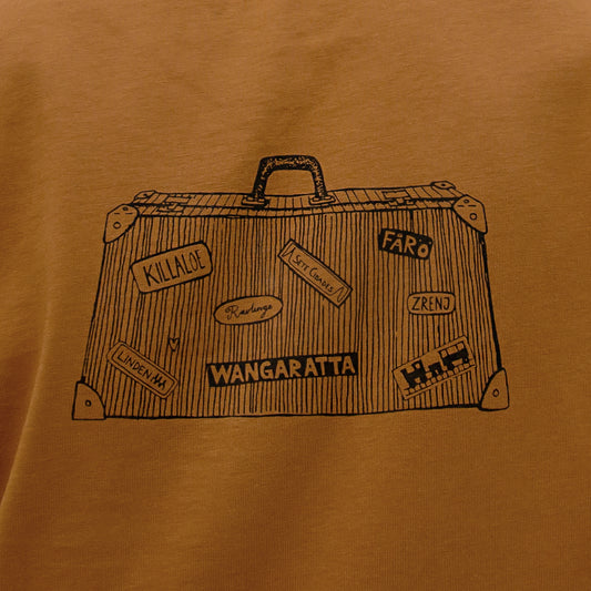 Reisekoffer T-Shirt in roasted orange XS-XL