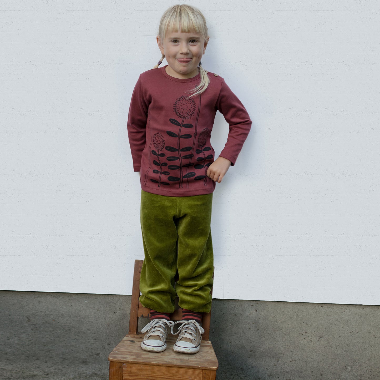 Waldblumen Langarmshirt in apple butter