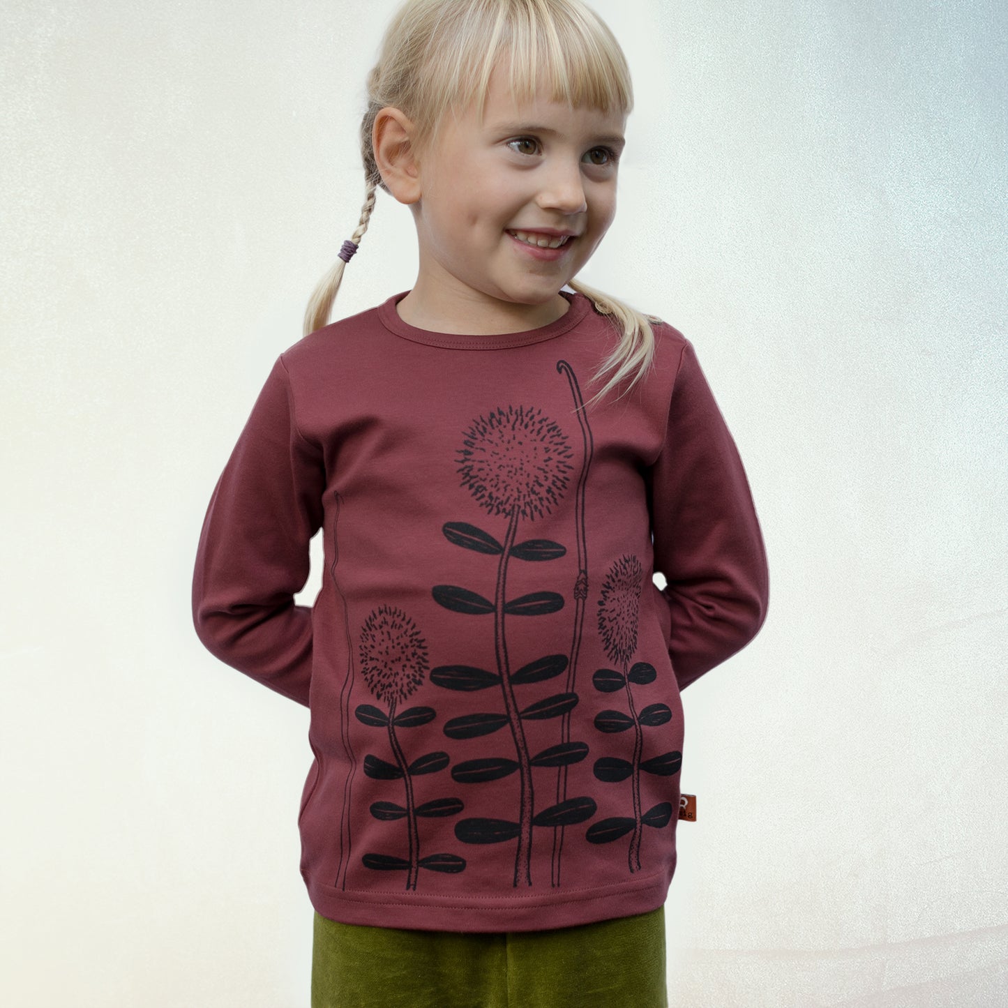 Waldblumen Langarmshirt in apple butter