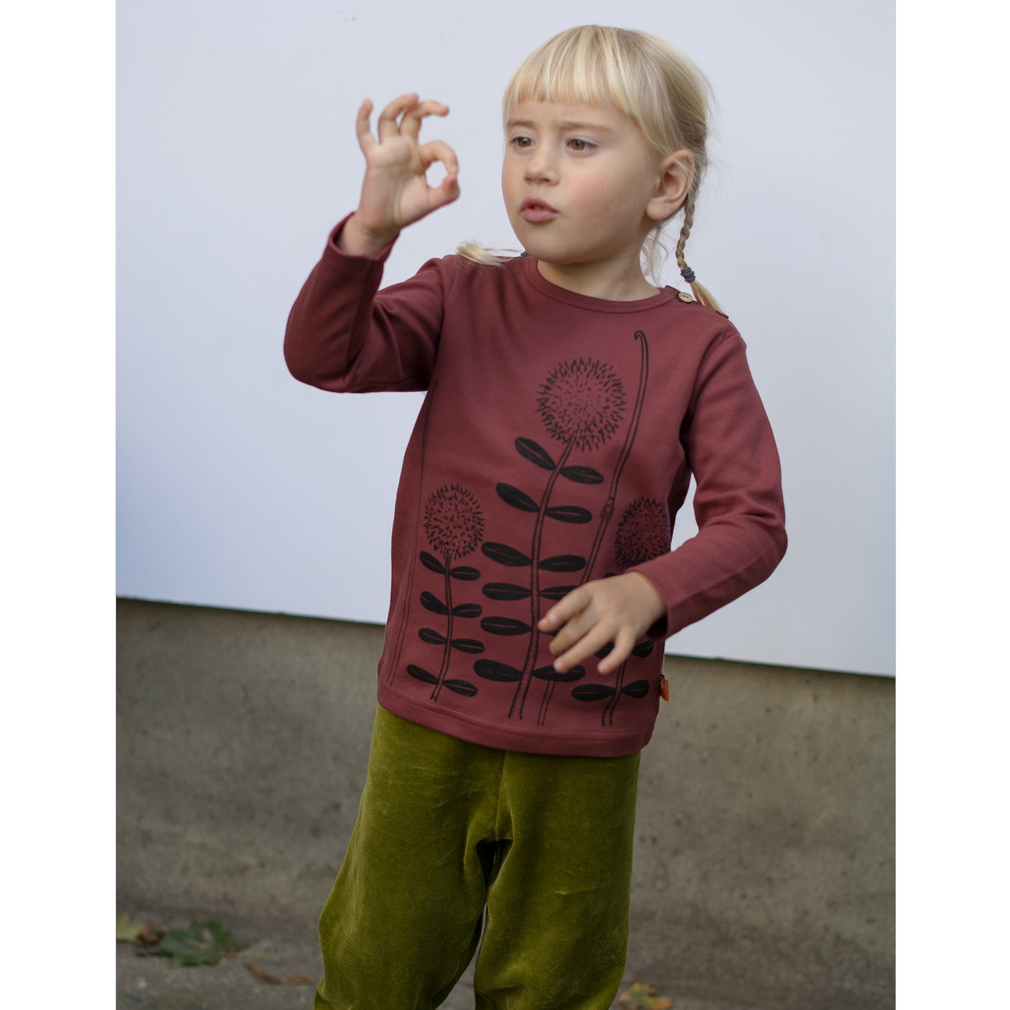 Waldblumen Langarmshirt in apple butter