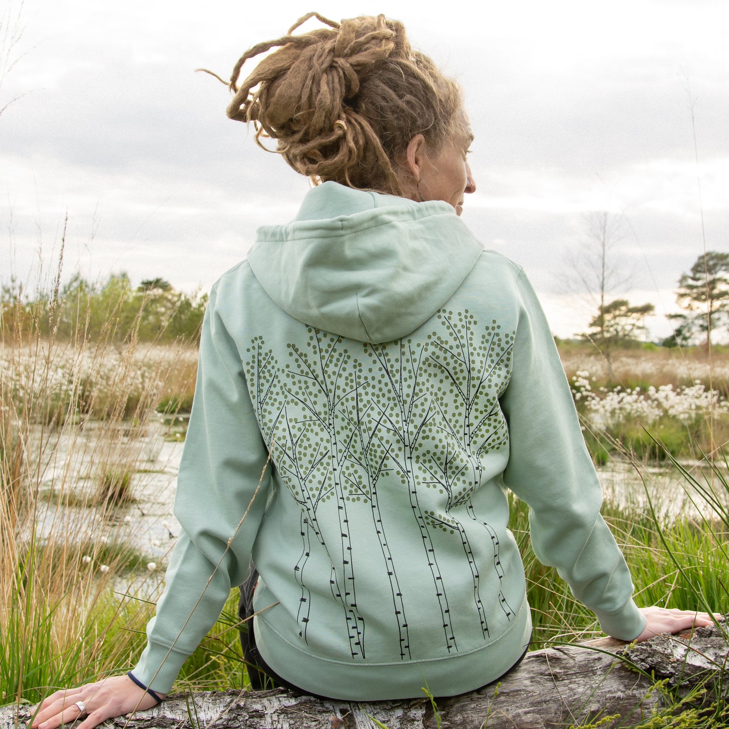 Birken Kapuzenjacke unisex in aloe XS-XXL