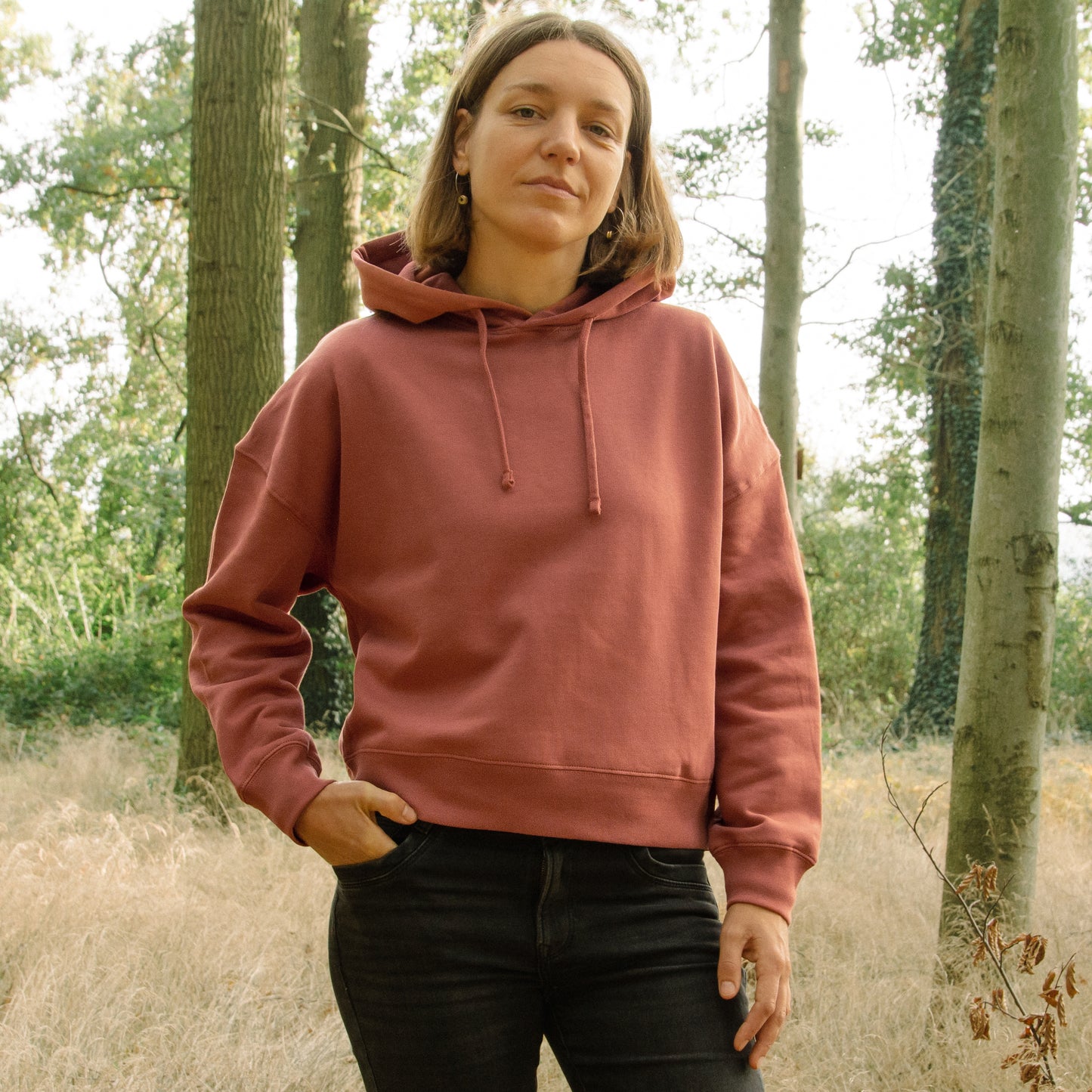 Waldblumen Hoodie in heritage brown XS-XXL