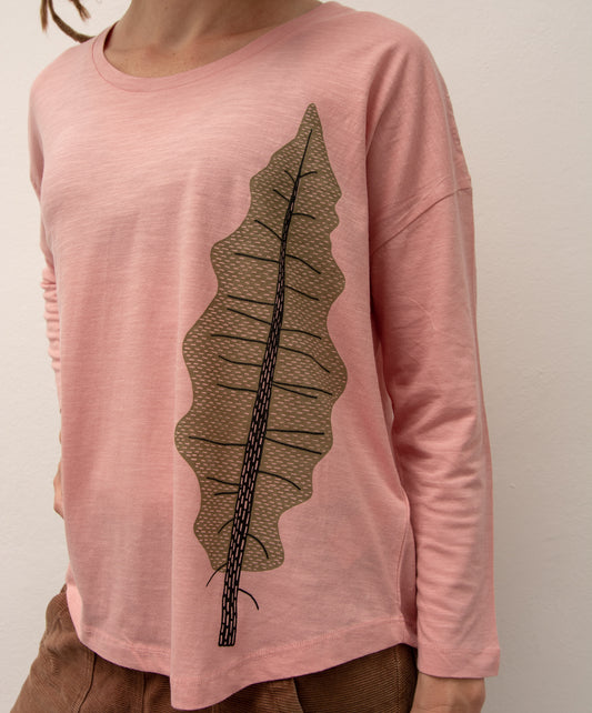 Kleinserie Tanne 3/4-Ärmel-Shirt in canyon pink S-XXL