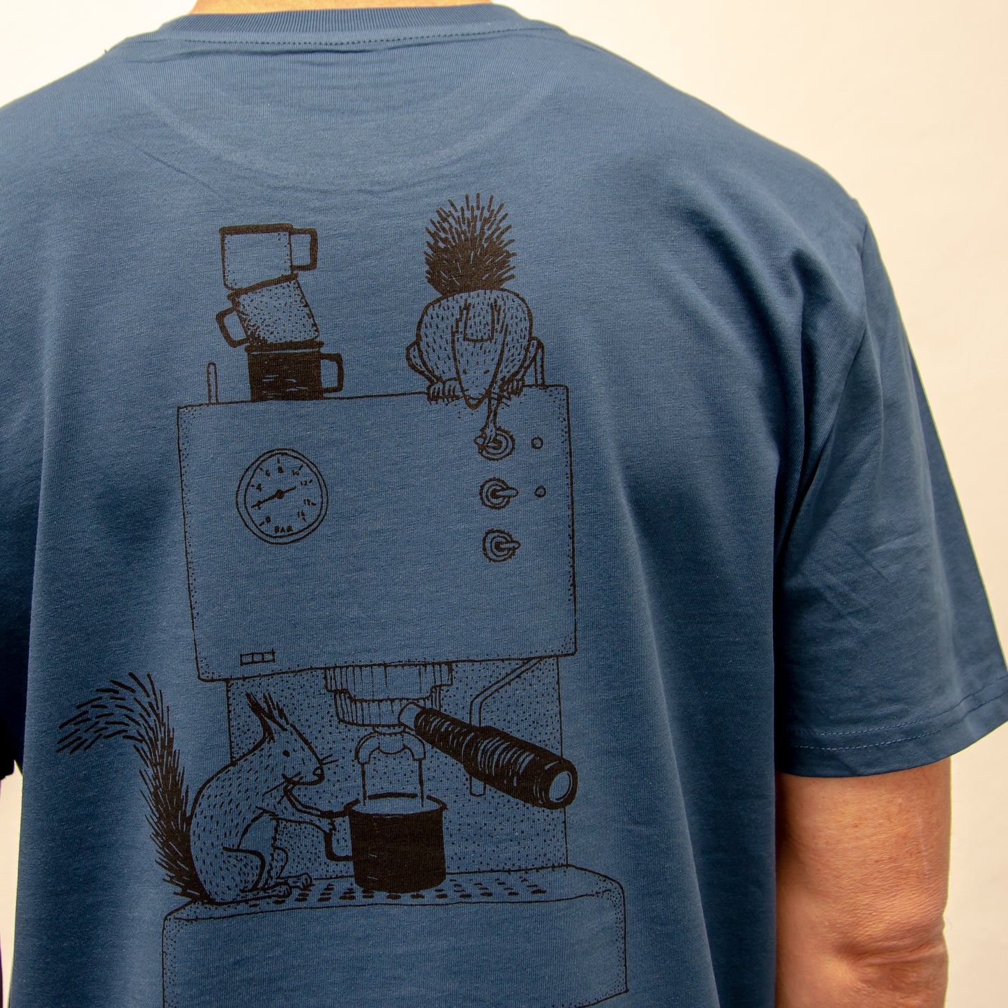 Kaffee-Hörnchen T-Shirt in dark teal XS-XXL