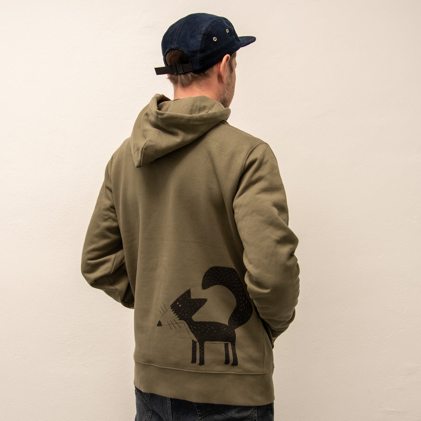 unikat Franzi Fuchs Hoodie unisex in Khaki M