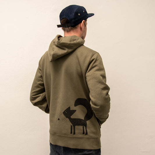 unikat Franzi Fuchs Hoodie unisex in Khaki M