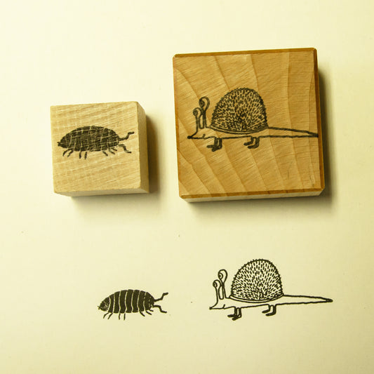 B-Ware Stempel 2er-Set aus Buchenholz Schnigel & Assel