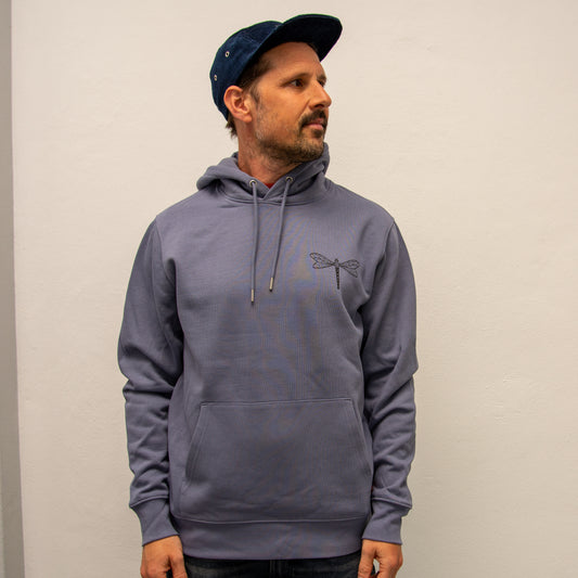 testHoodie Libelle Hoodie unisex in blue grey XS-L