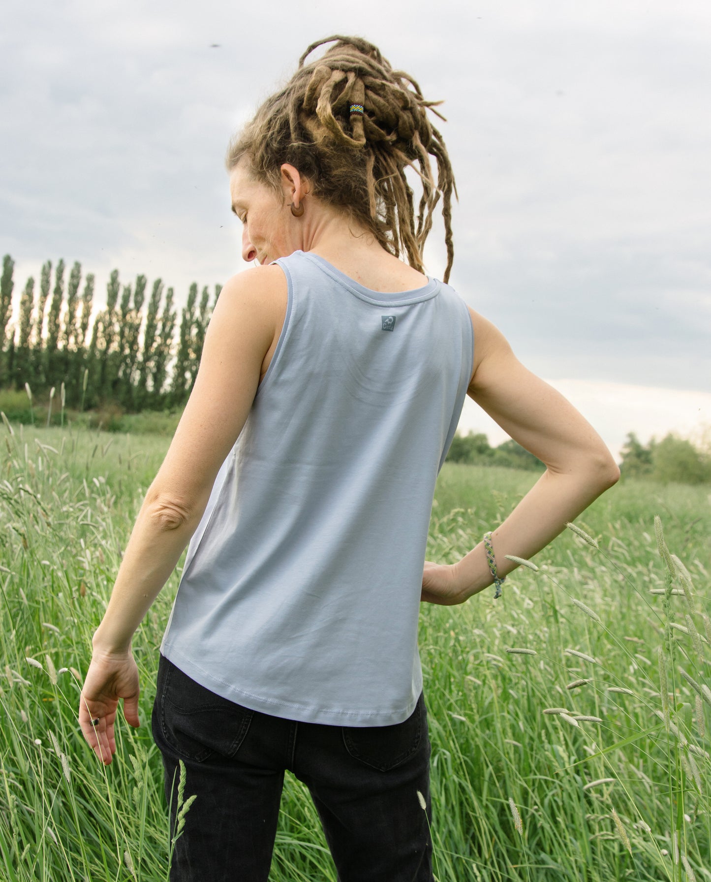Waldblumen Tank-Top in serene blue XS-XXL