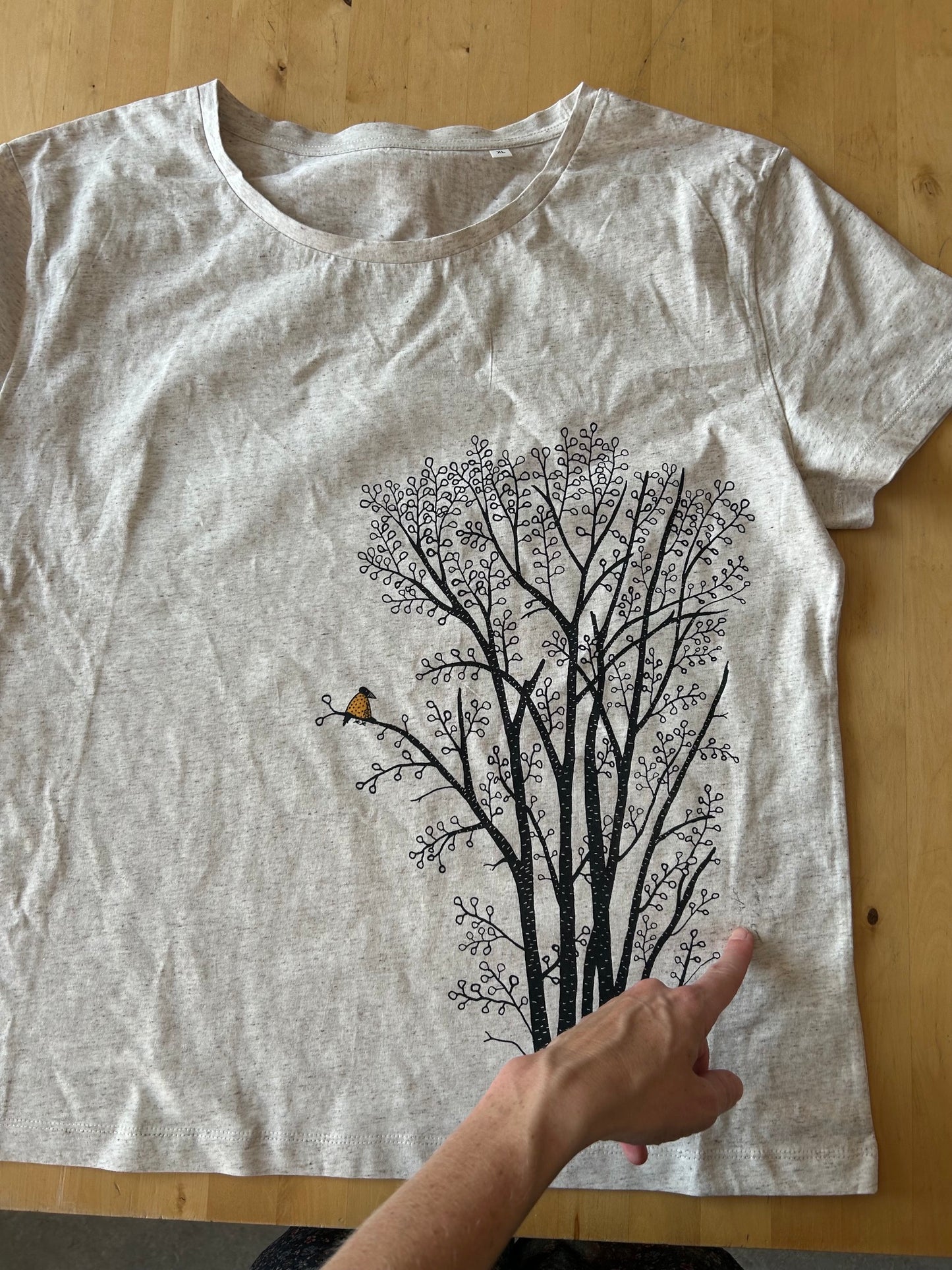 B-Ware Erle mit Elster T-Shirt in eco heather XL