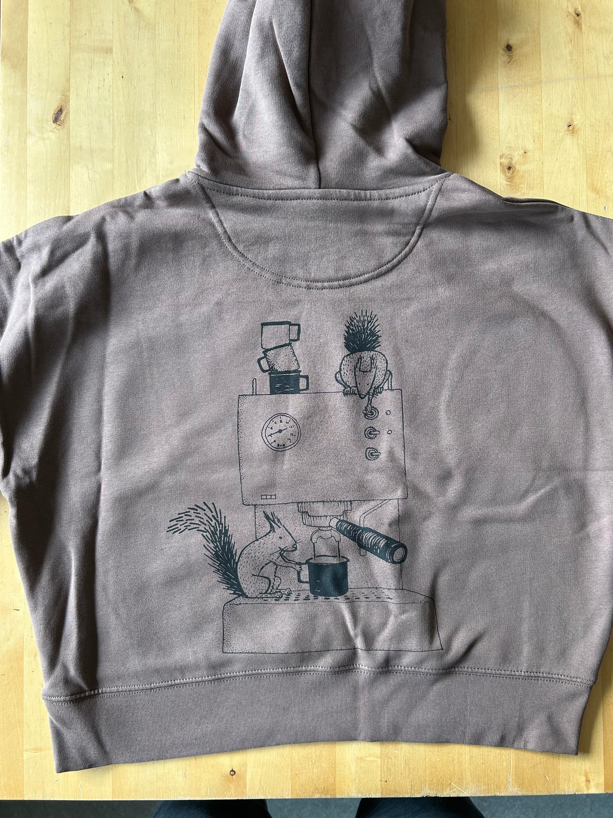 B-Ware Kaffee-Hörnchen Hoodie in mocha XS, M, L