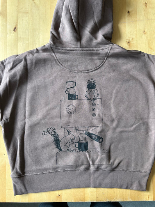 B-Ware Kaffee-Hörnchen Hoodie in mocha XS, M