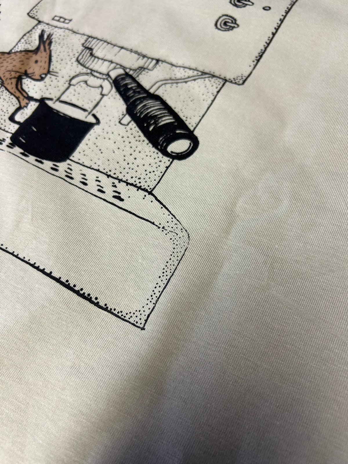 B-Ware Kaffee-Hörnchen T-Shirt in stone L