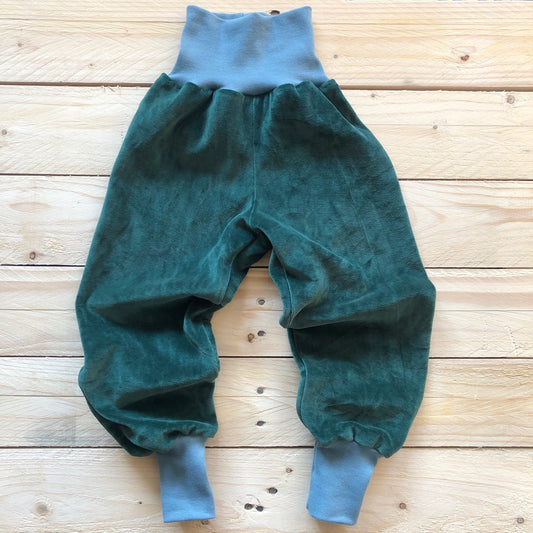 Kinder Nickihose in bottle green /dusty blue 92