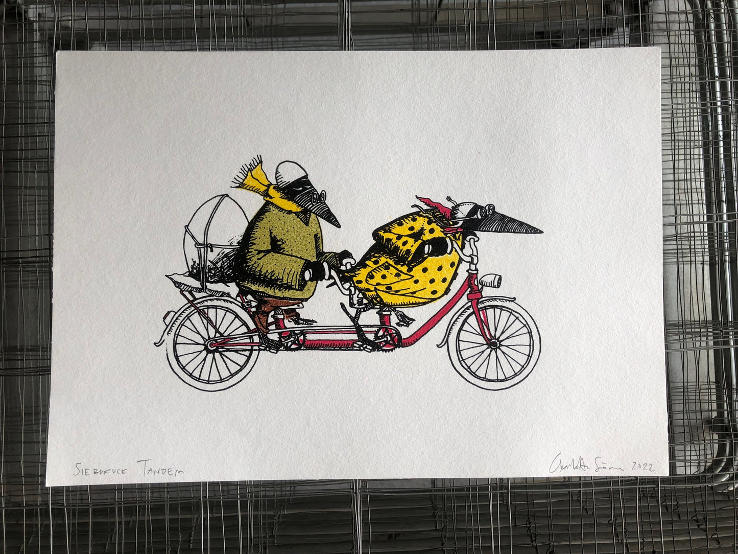 Tandem Siebdruck auf Papier