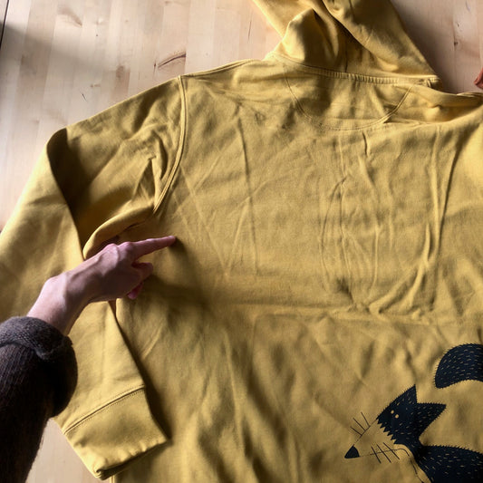 B-Ware Franzi Fuchs Hoodie unisex in ochre L