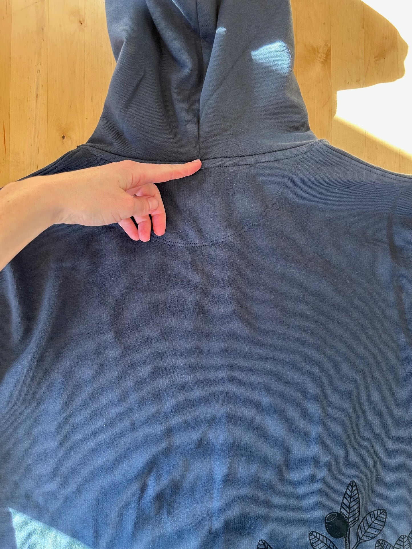 B-Ware Blaubeer Hoodie unisex in india ink grey L