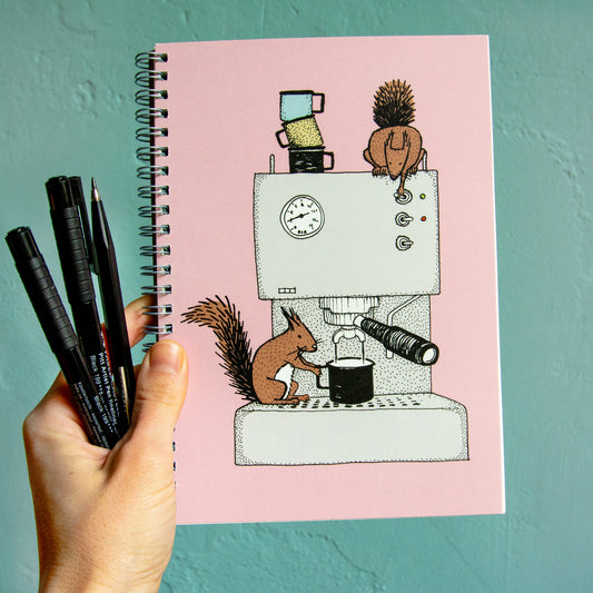 Notizblock Kaffeehörnchen A5