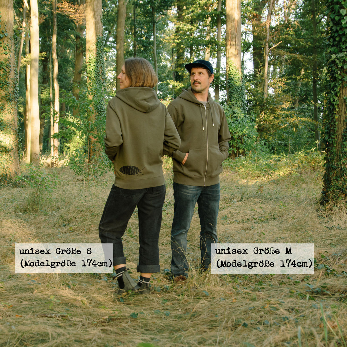Assel Kapuzenjacke unisex in Khaki XXS-XXL (Kopie)