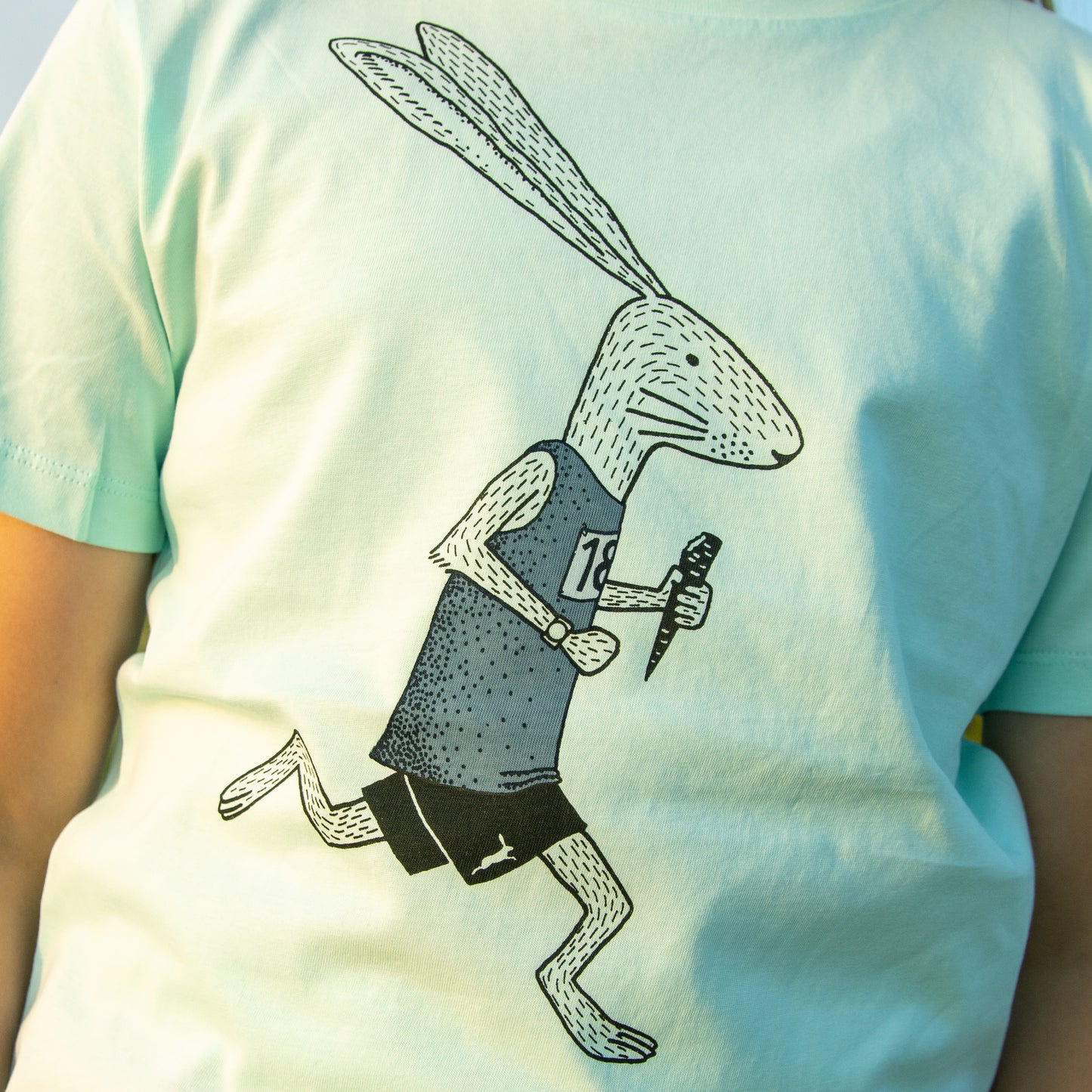 Laufhase T-Shirt in caribbean blue