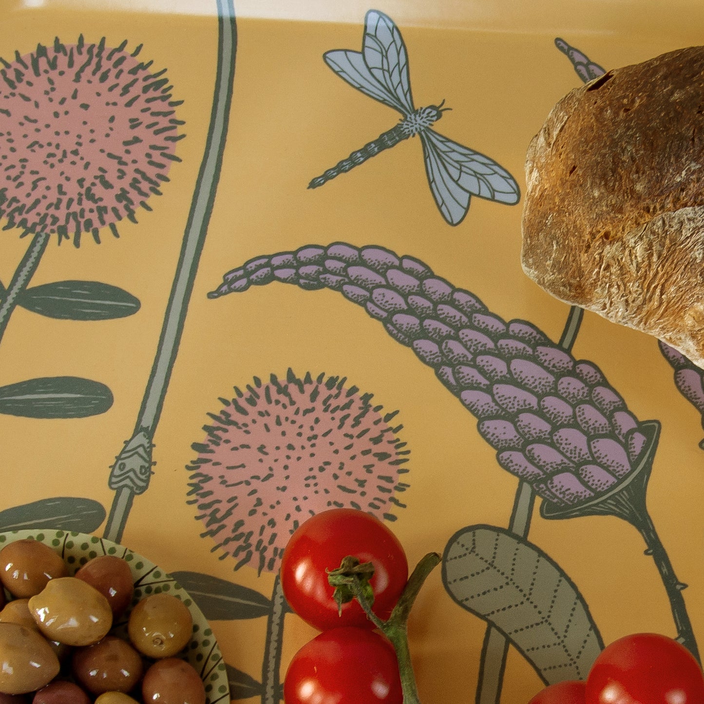 Waldwiese Sommer, großes Tablett 53x32cm