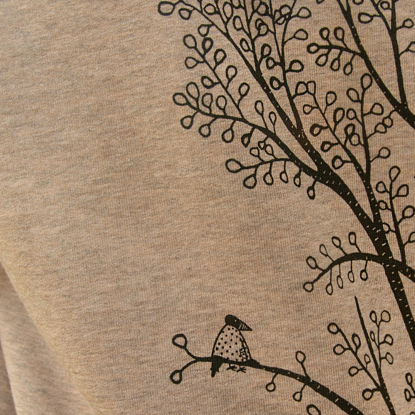 Erle mit Elster Hoodie in heather sand