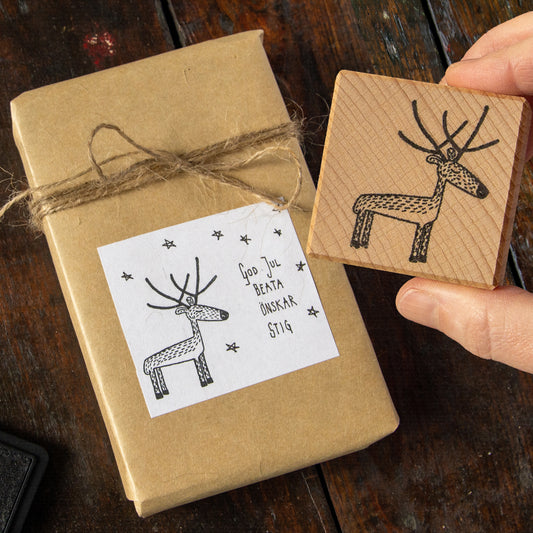 Ruben Rentier Stempel aus Buchenholz