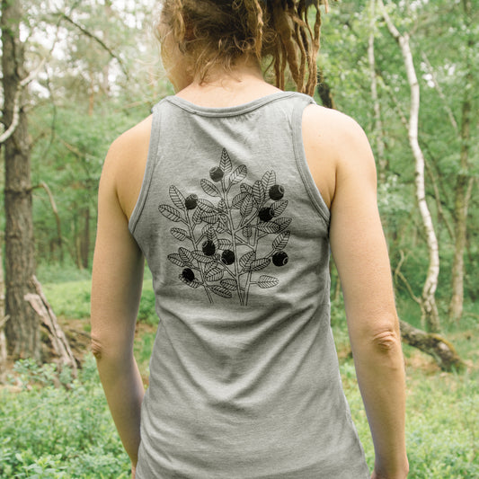 Blaubeer Tank-Top in heather grey S-XL