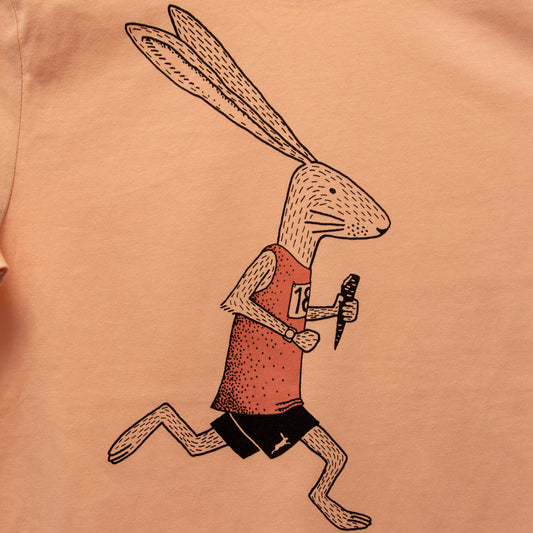 unikat Laufhase T-Shirt in Fraiche Peche 134/140