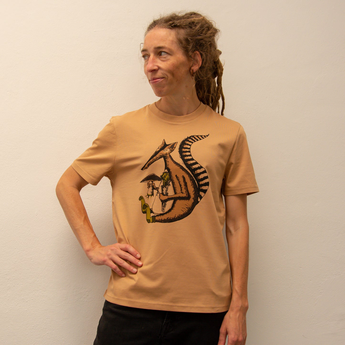 unikat Duchs T-Shirt unisex in latte XS