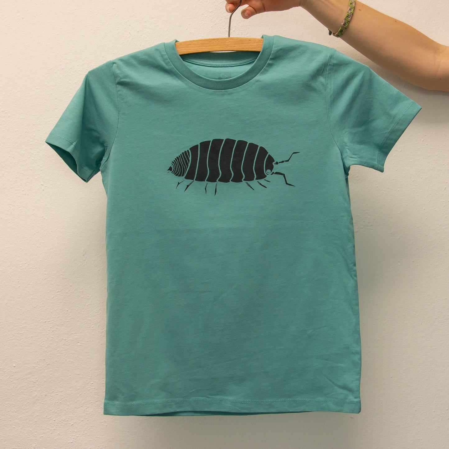 Kleinserie Greta Assel T-Shirt in teal monstera 98-140