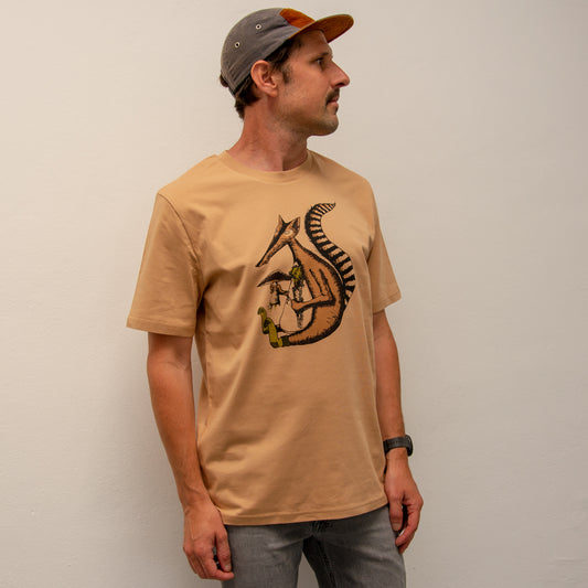 unikat Duchs T-Shirt unisex in latte XS