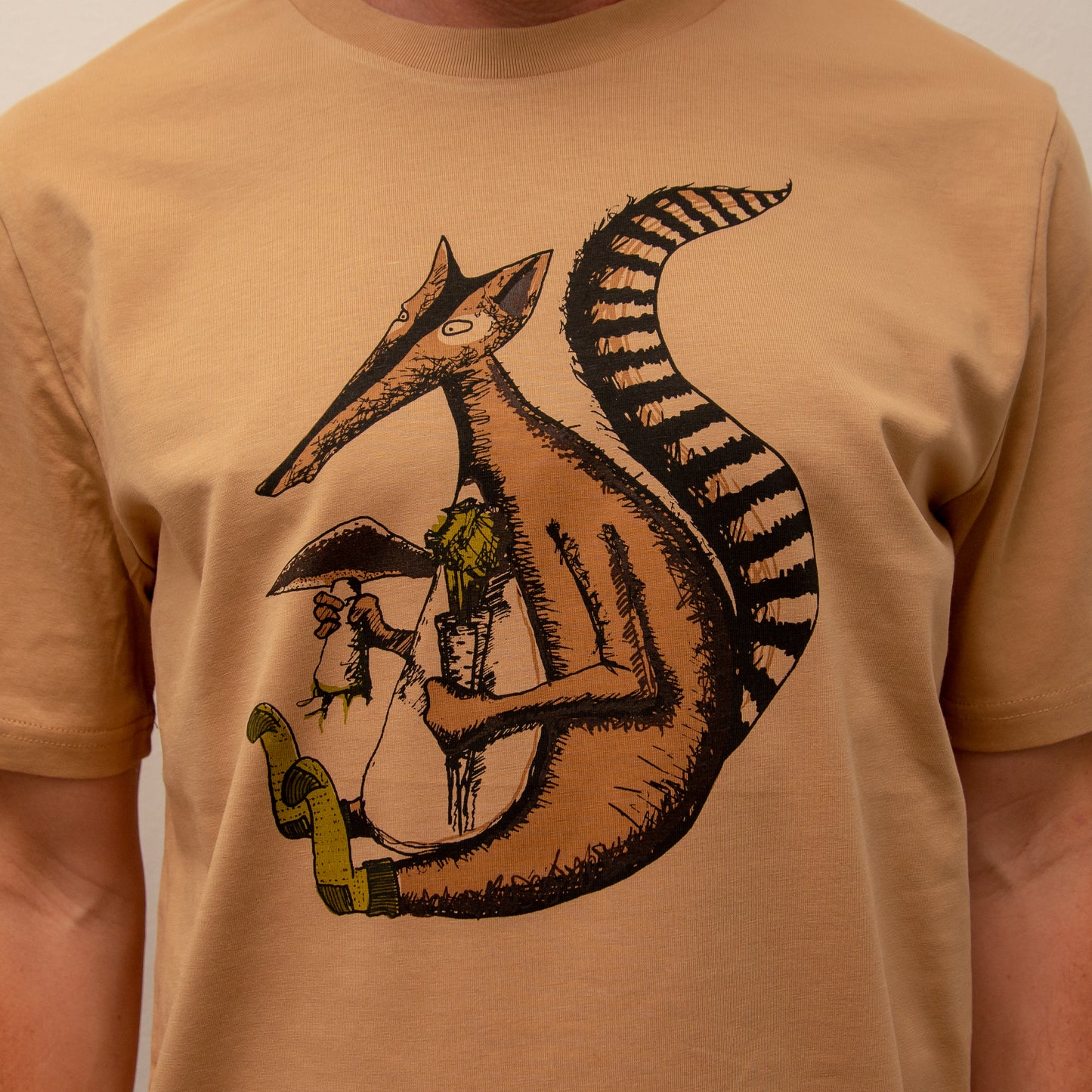 unikat Duchs T-Shirt unisex in latte XS