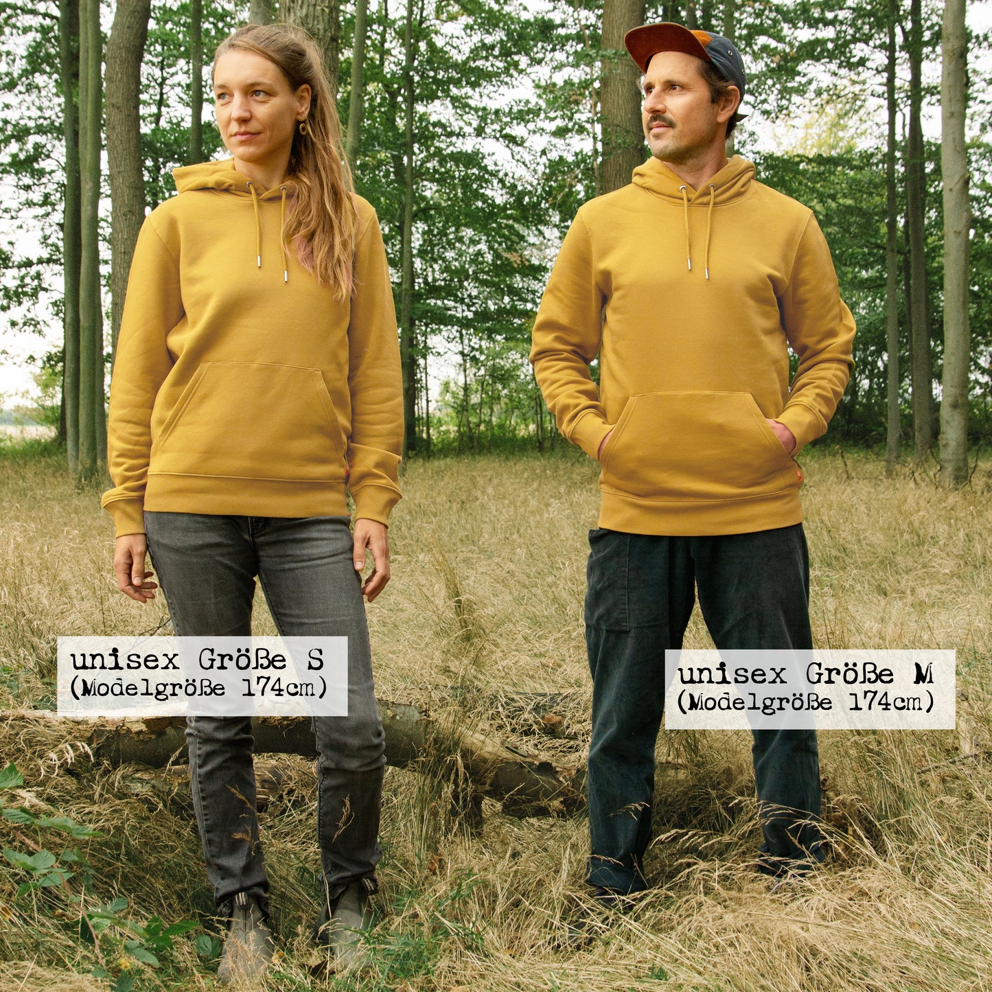 Franzi Fuchs Hoodie unisex in ochre XXS-XXL